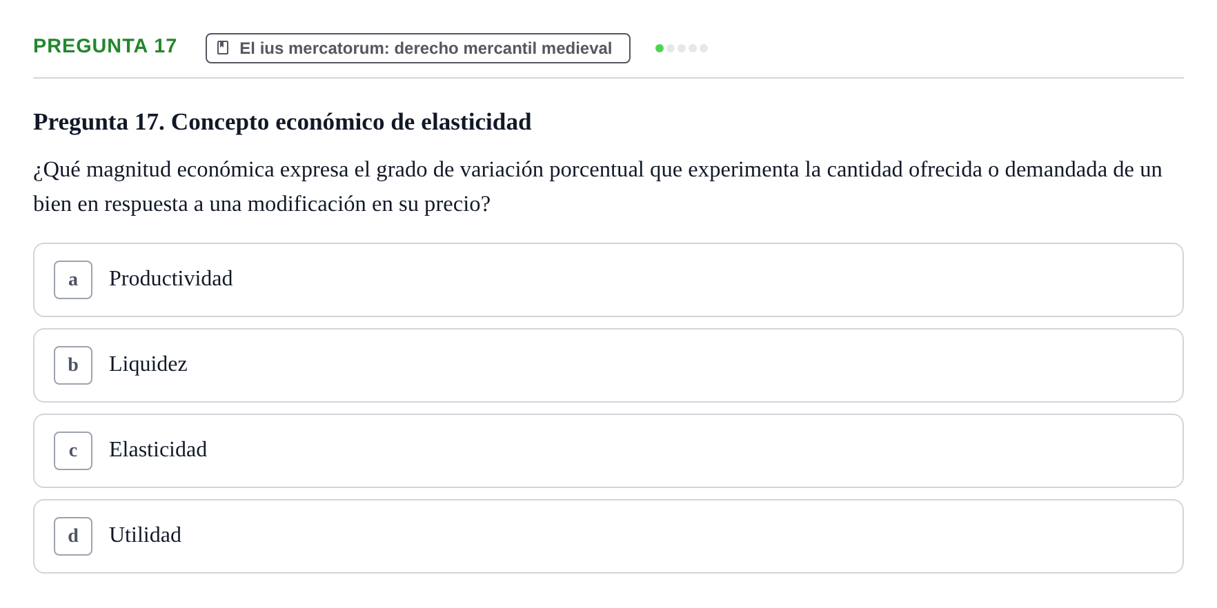 Enunciado: Pregunta 17