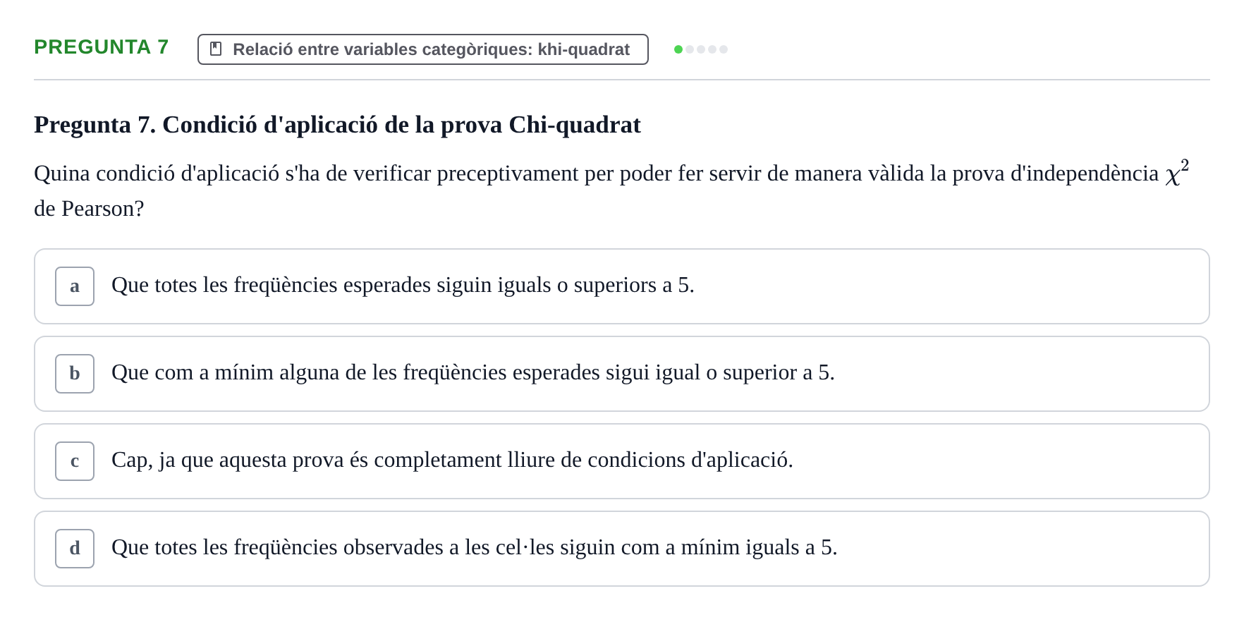 Enunciado: Pregunta 7 · Estadística UB 2020