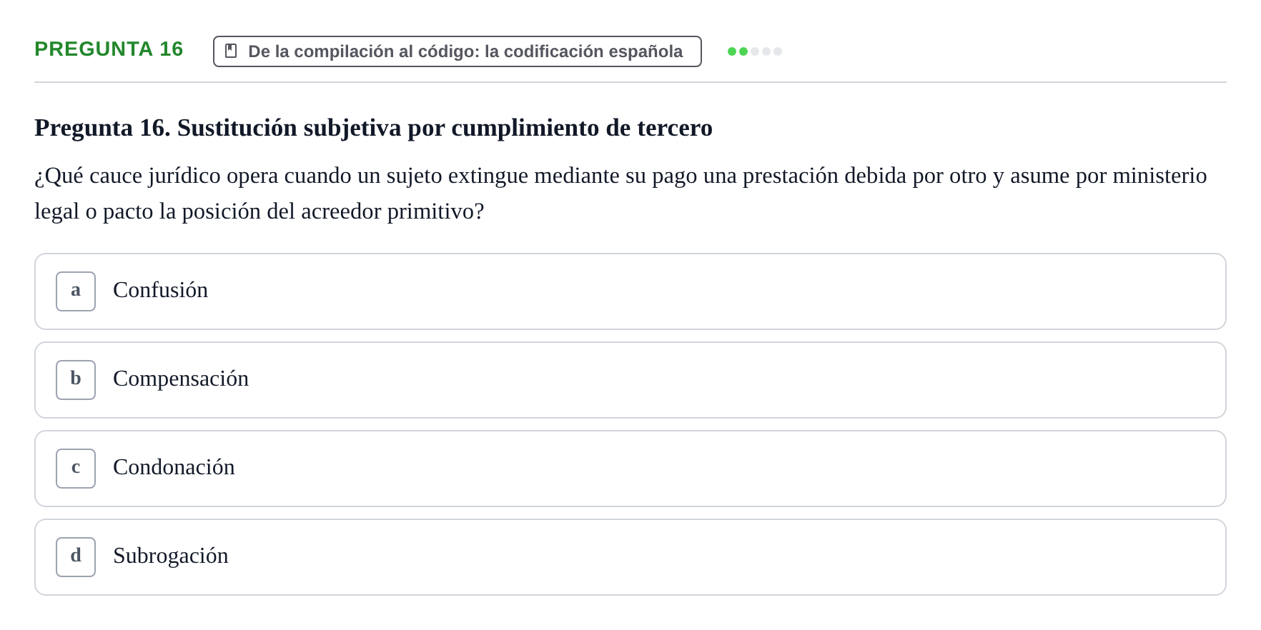 Enunciado: Pregunta 16