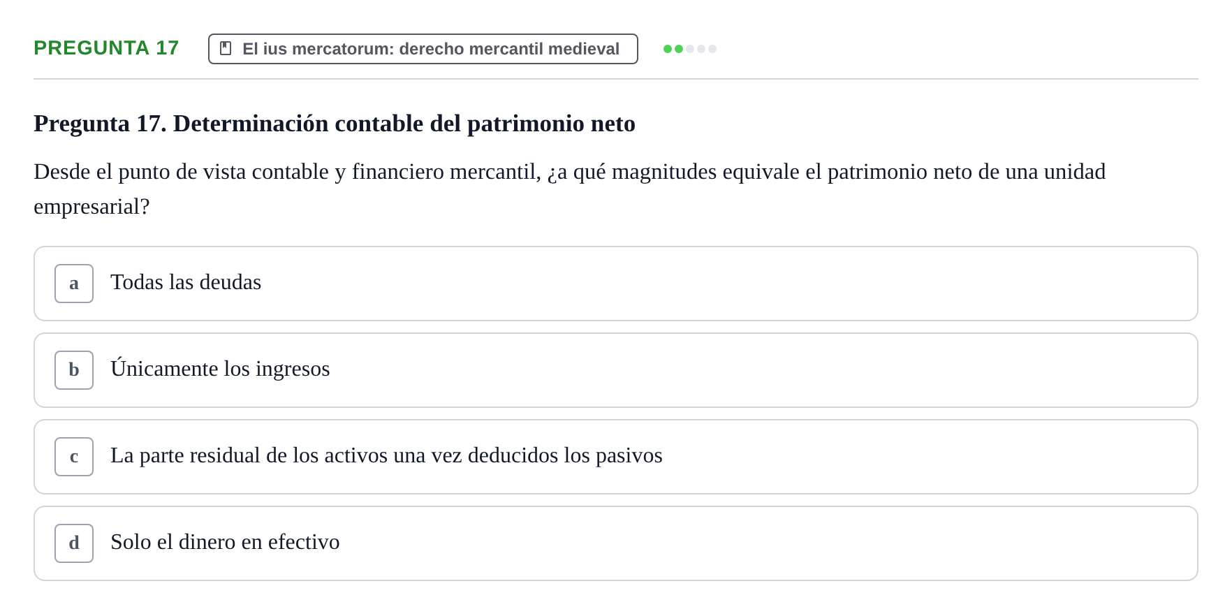 Enunciado: Pregunta 17