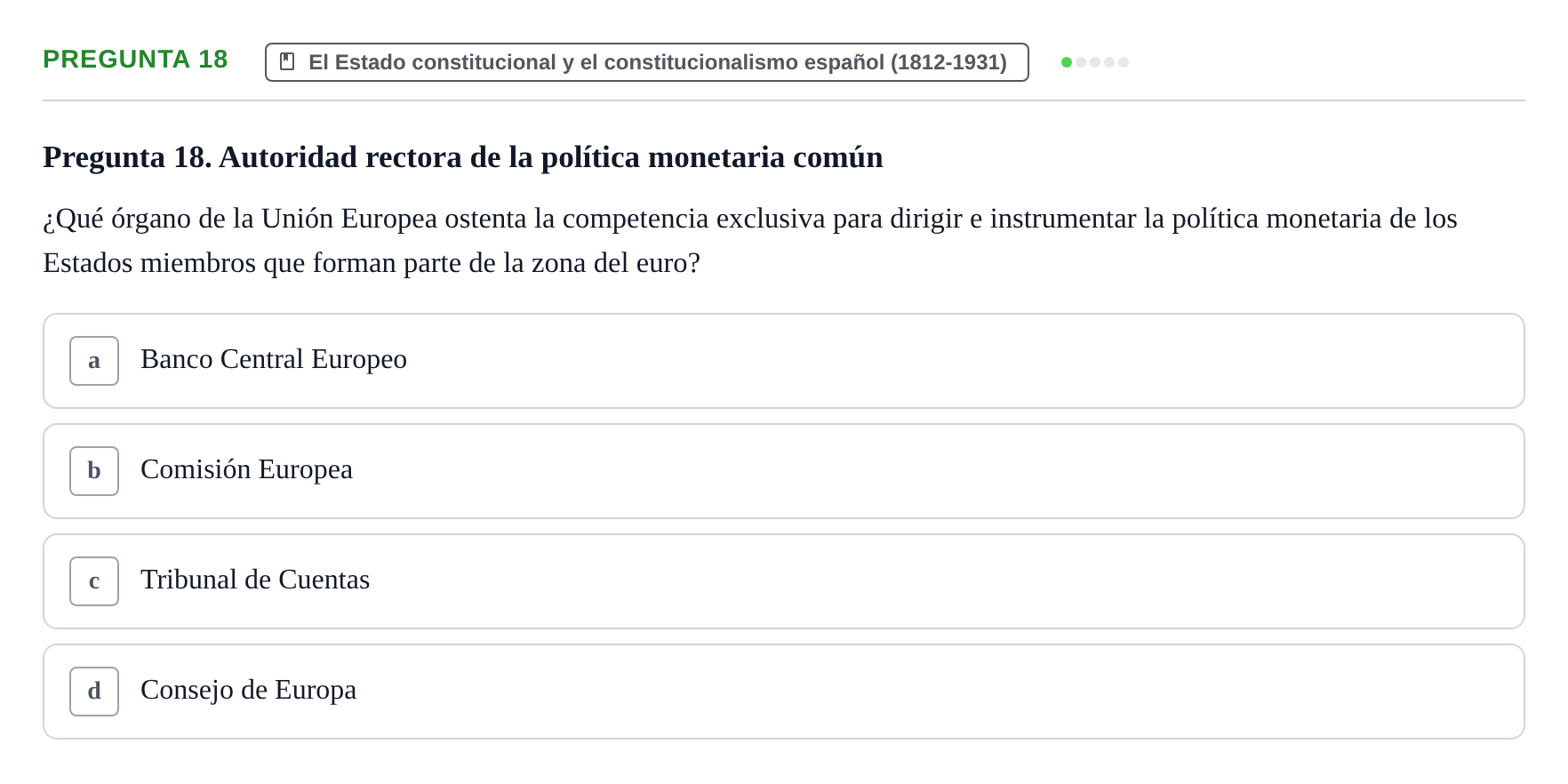 Enunciado: Pregunta 18