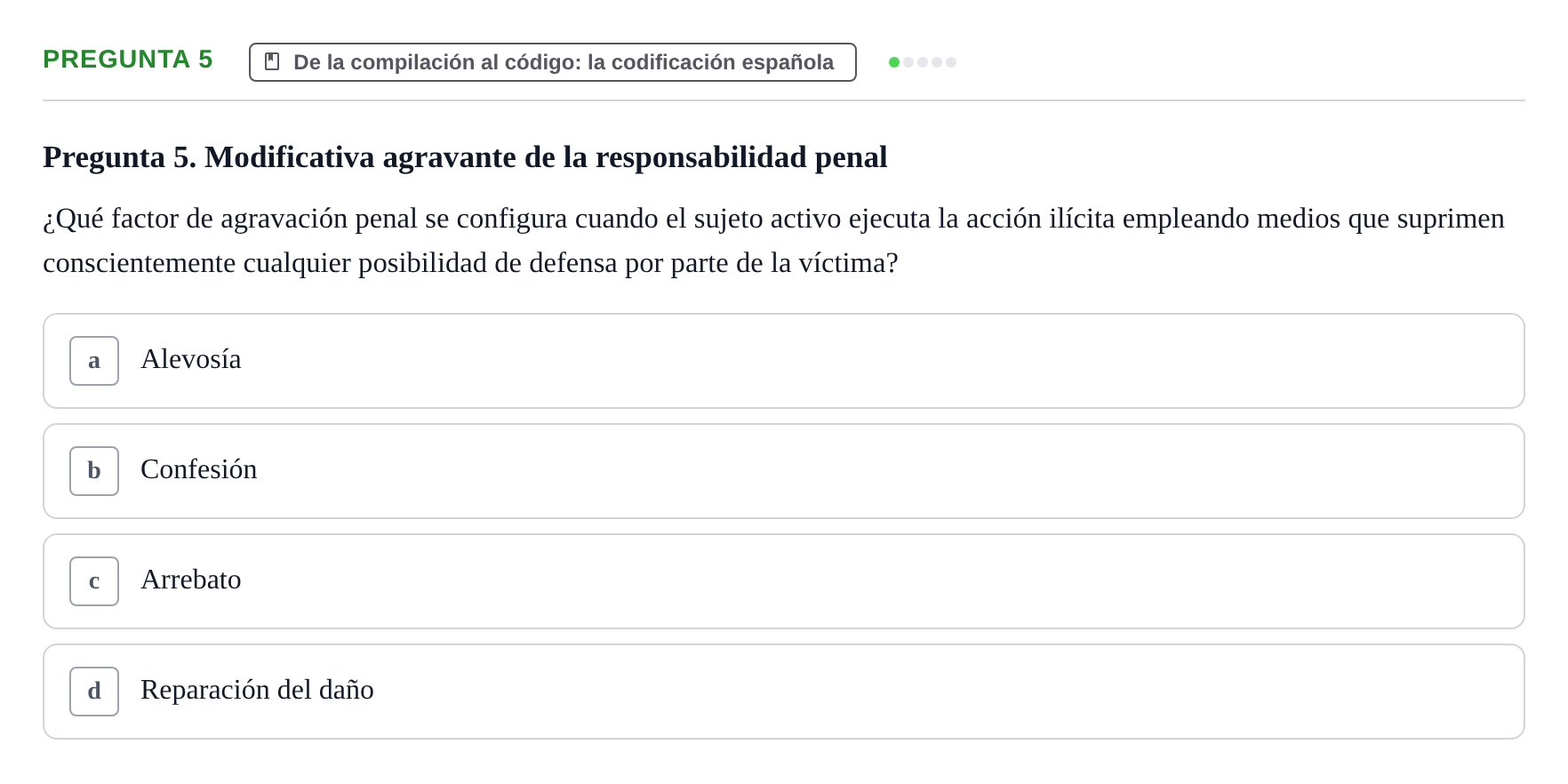 Enunciado: Pregunta 5