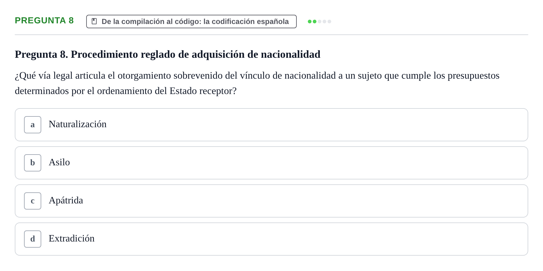 Enunciado: Pregunta 8