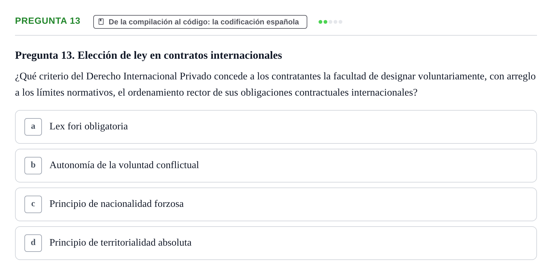 Enunciado: Pregunta 13
