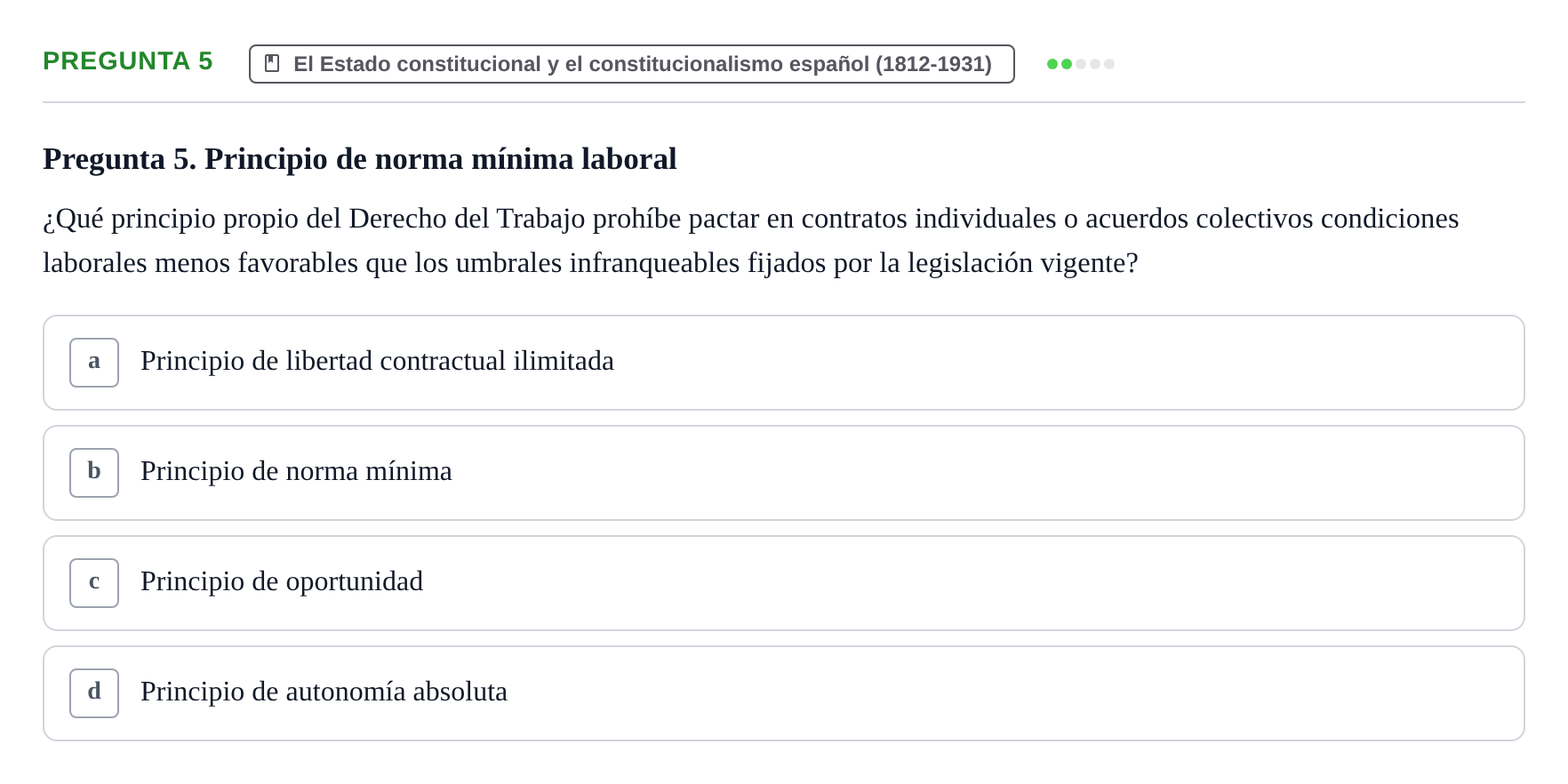 Enunciado: Pregunta 5