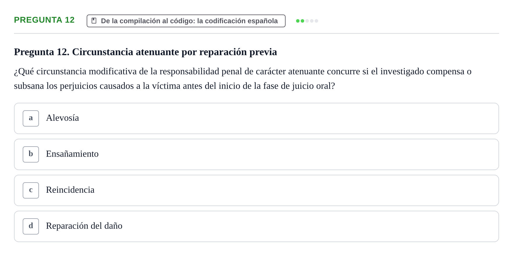 Enunciado: Pregunta 12