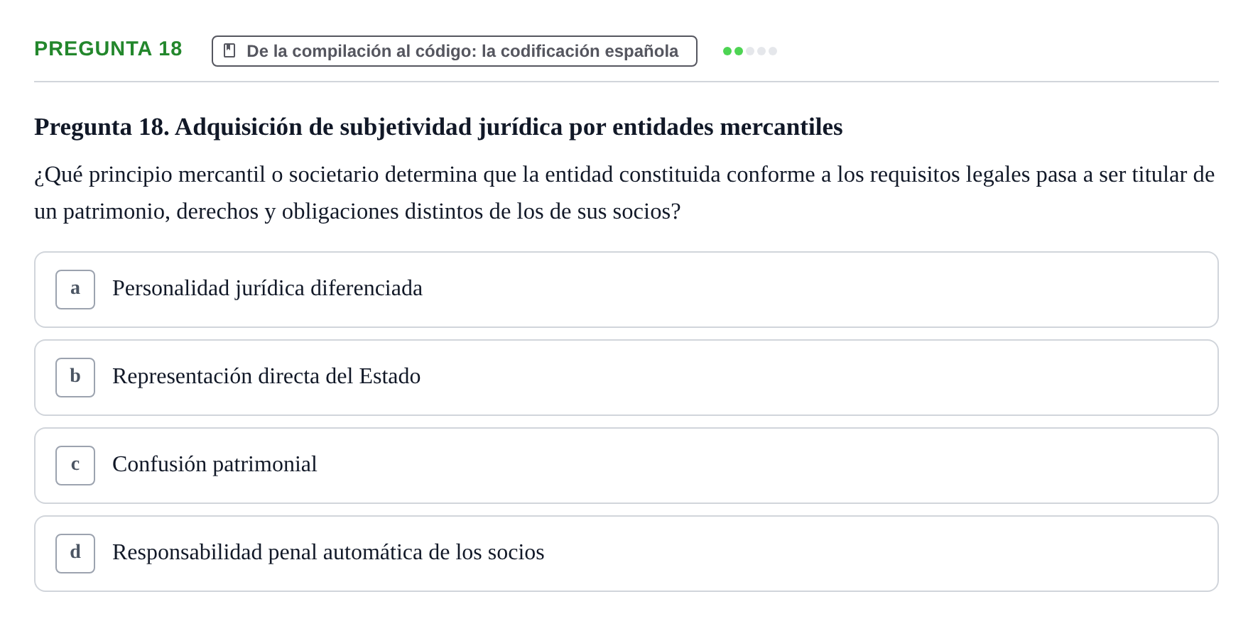 Enunciado: Pregunta 18