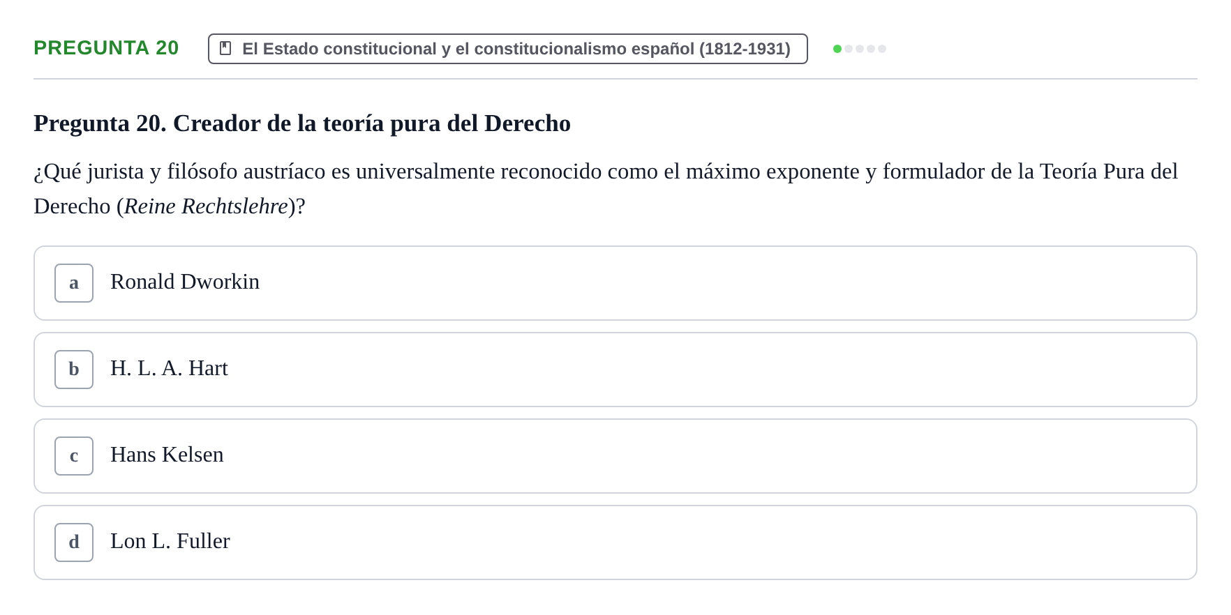 Enunciado: Pregunta 20