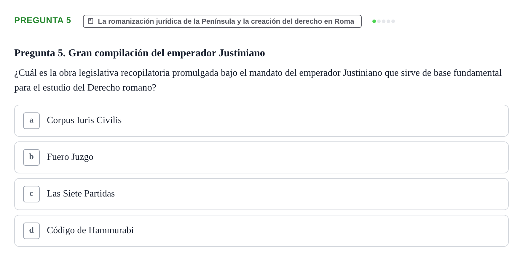 Enunciado: Pregunta 5