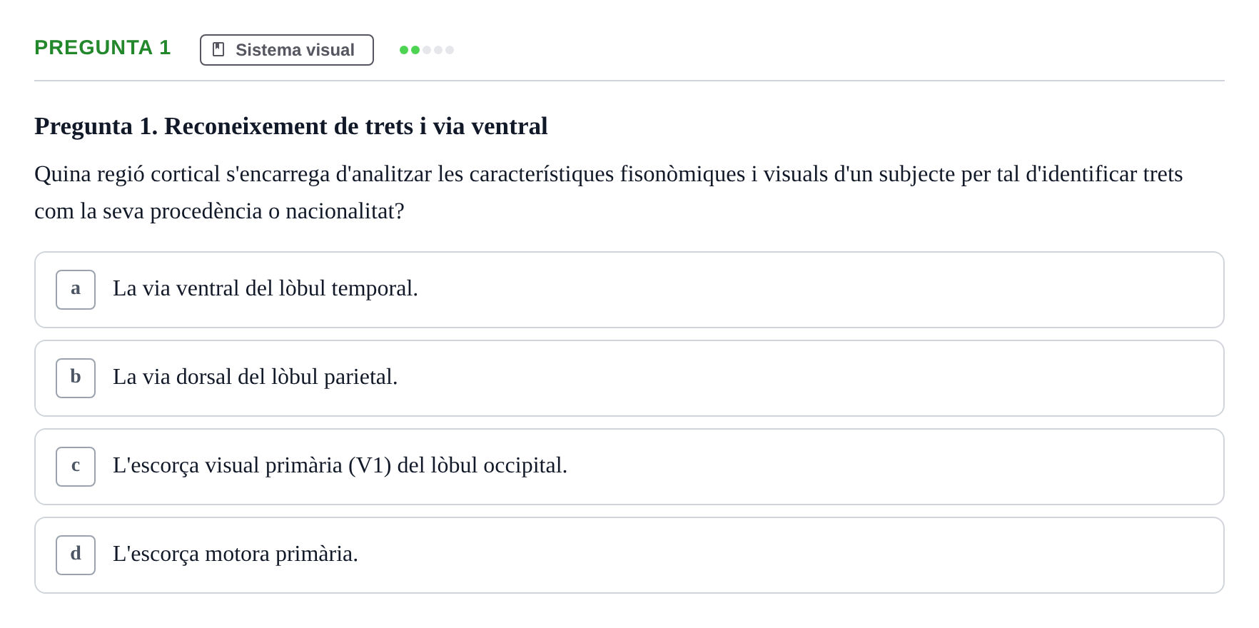 Enunciado: Pregunta 1 · Psicofisiología UB Examen Parcial Q2. Psicofisiologia