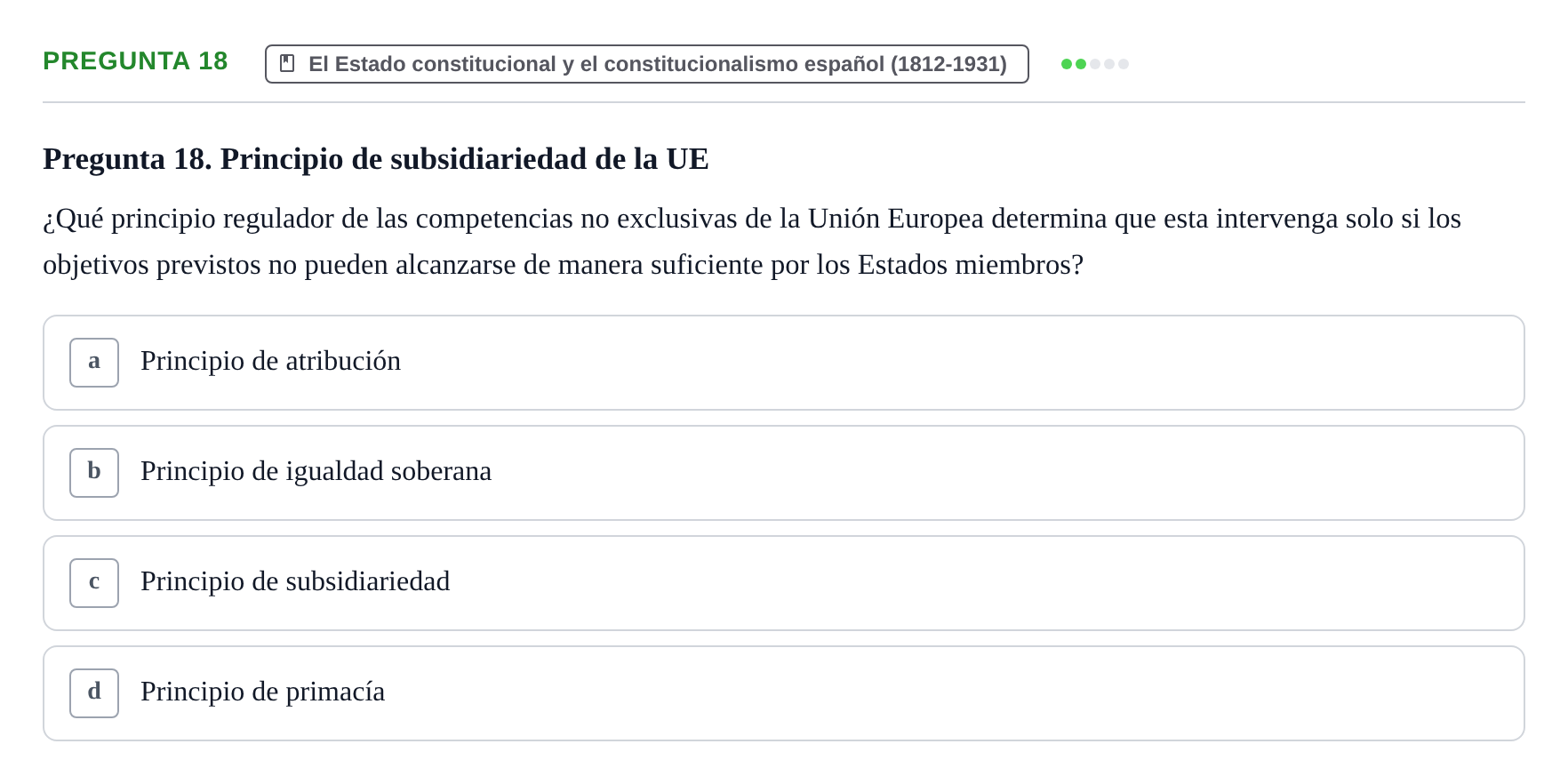 Enunciado: Pregunta 18