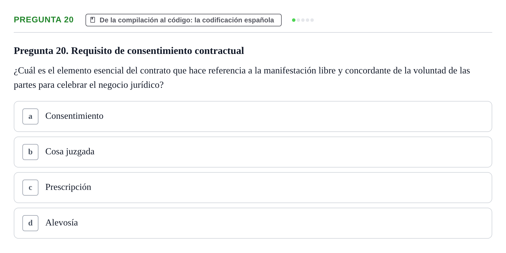 Enunciado: Pregunta 20
