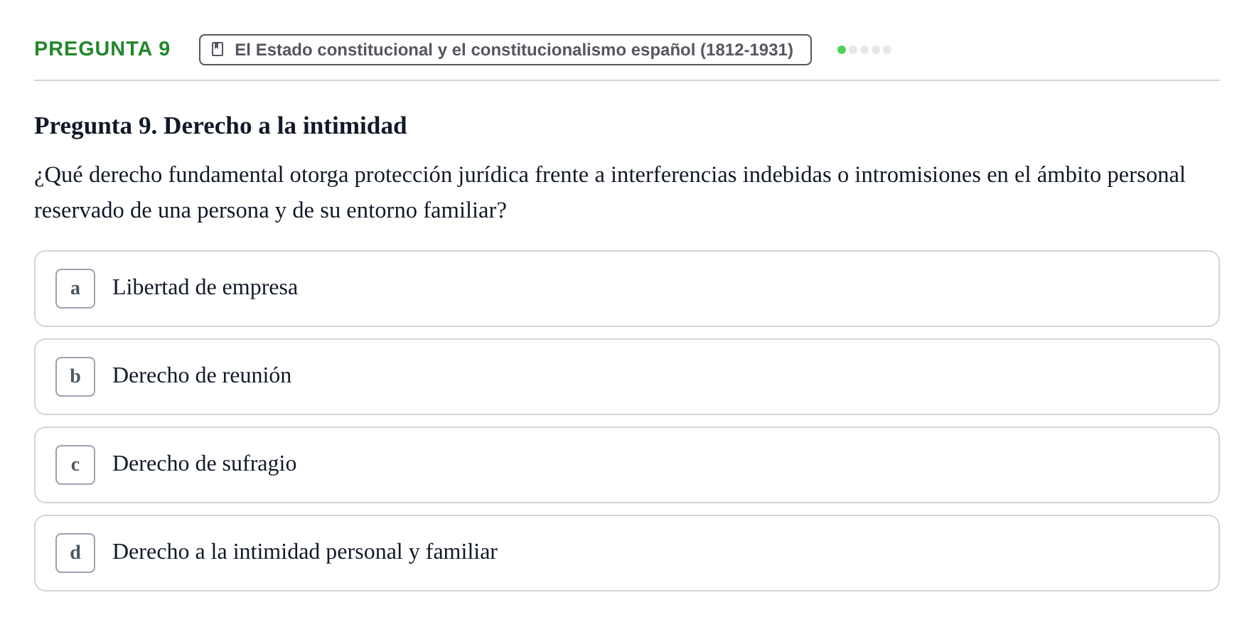 Enunciado: Pregunta 9