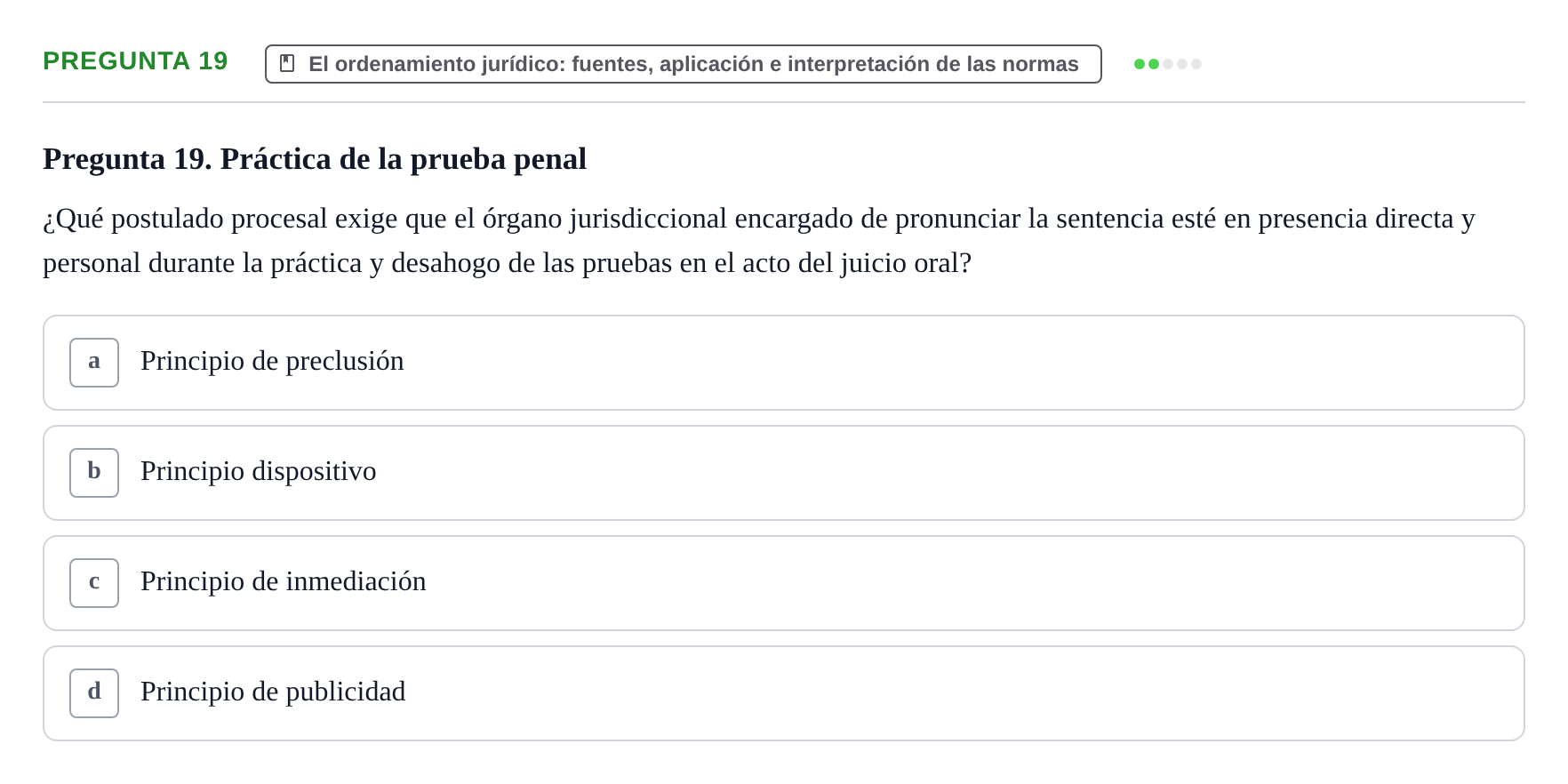 Enunciado: Pregunta 19