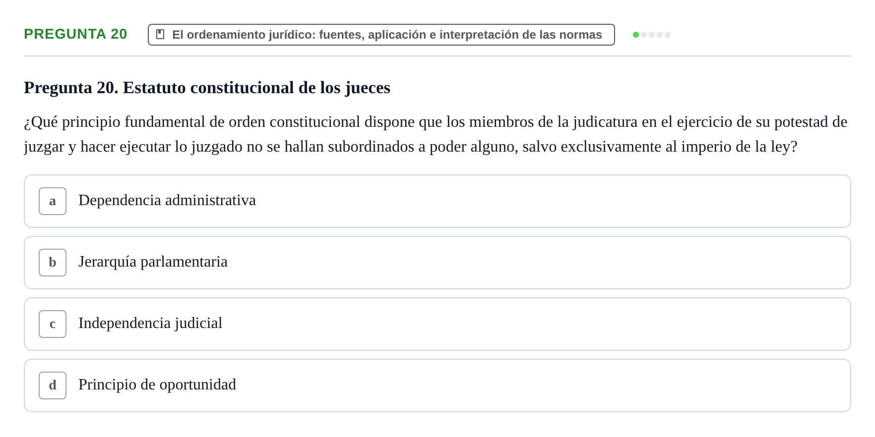 Enunciado: Pregunta 20