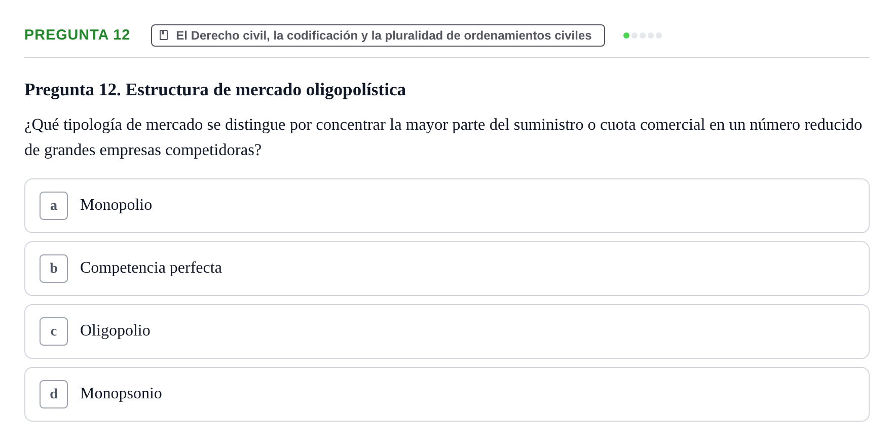 Enunciado: Pregunta 12