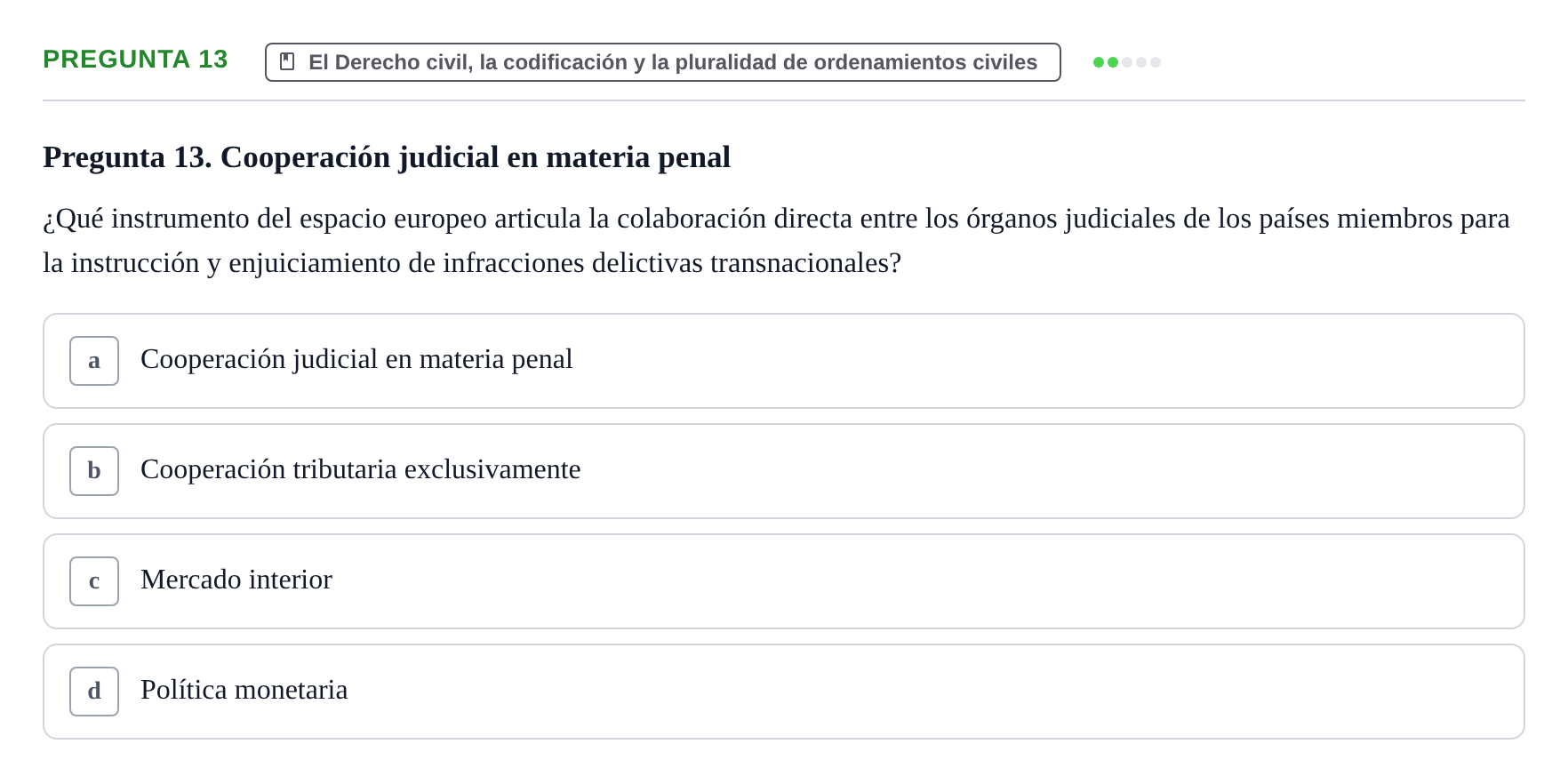 Enunciado: Pregunta 13