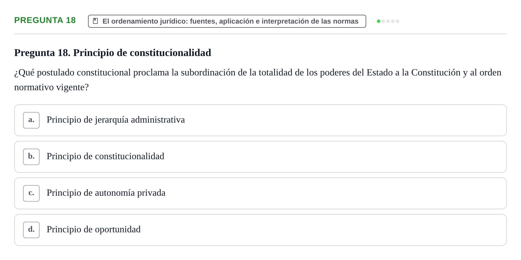 Enunciado: Pregunta 18