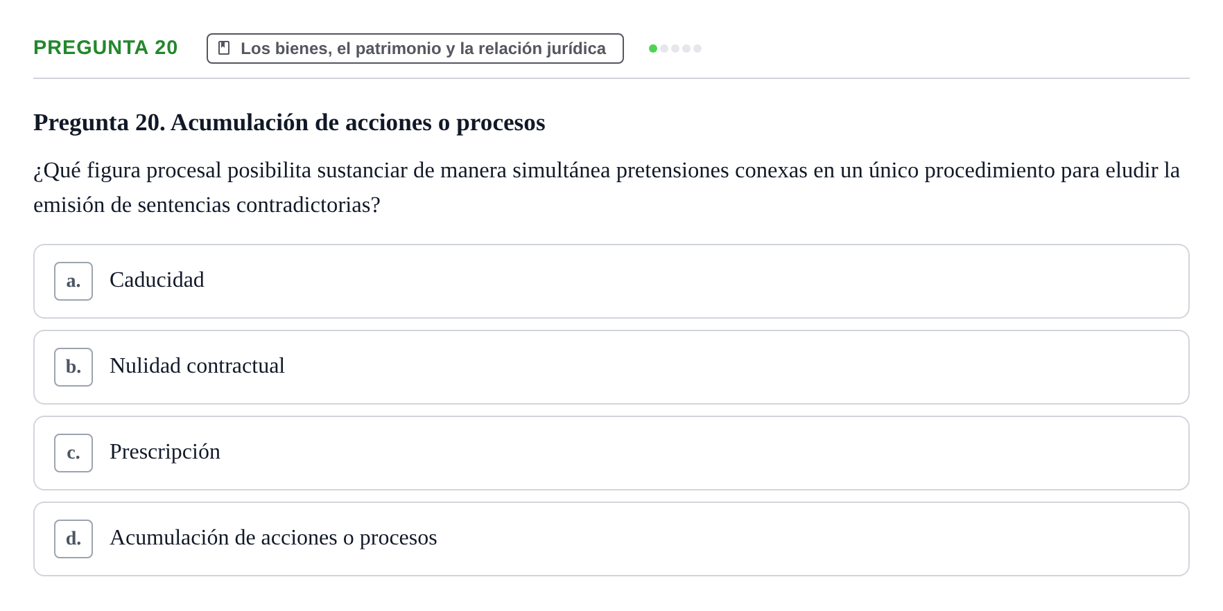 Enunciado: Pregunta 20