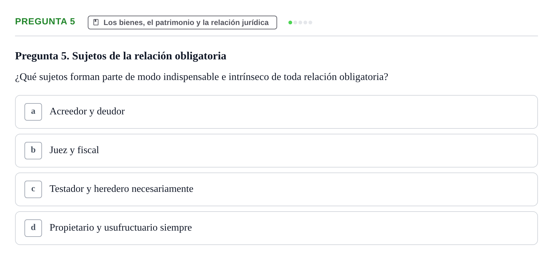 Enunciado: Pregunta 5