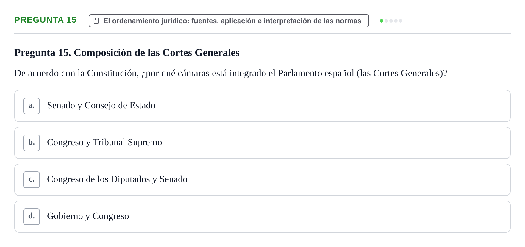 Enunciado: Pregunta 15
