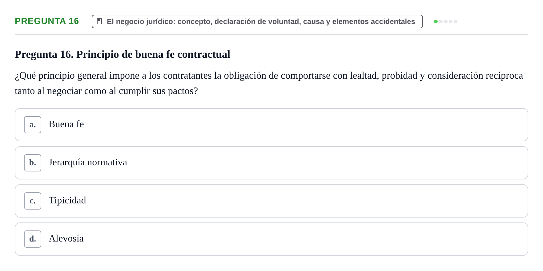 Enunciado: Pregunta 16