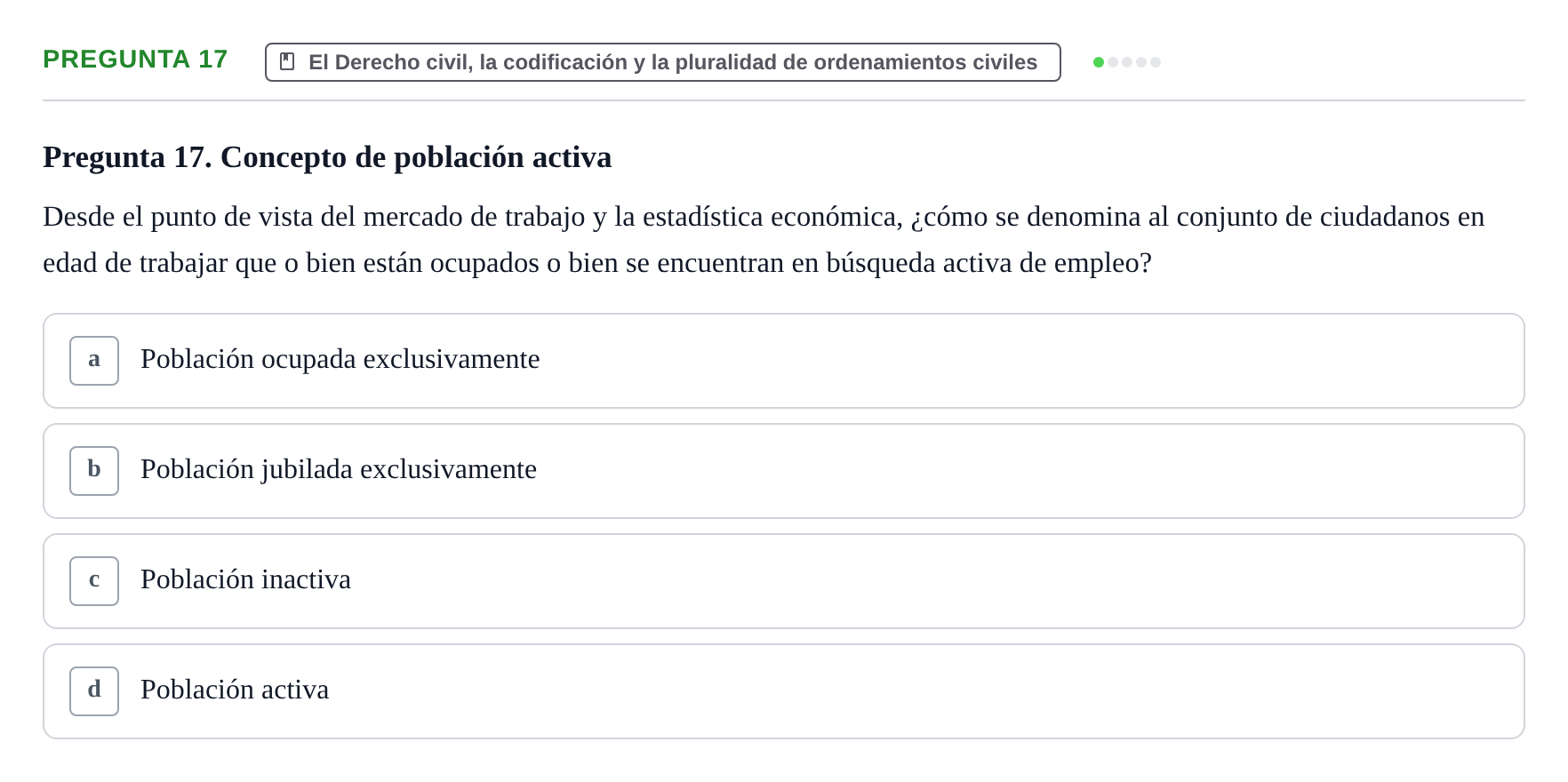 Enunciado: Pregunta 17