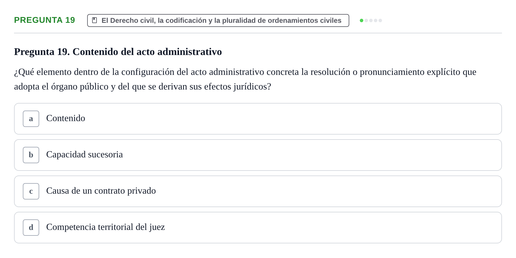 Enunciado: Pregunta 19