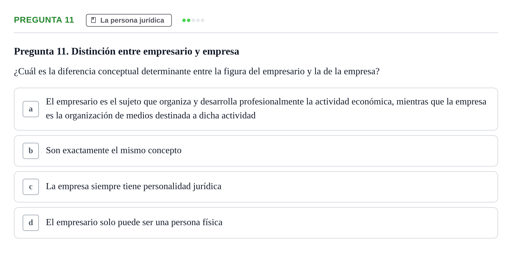 Enunciado: Pregunta 11