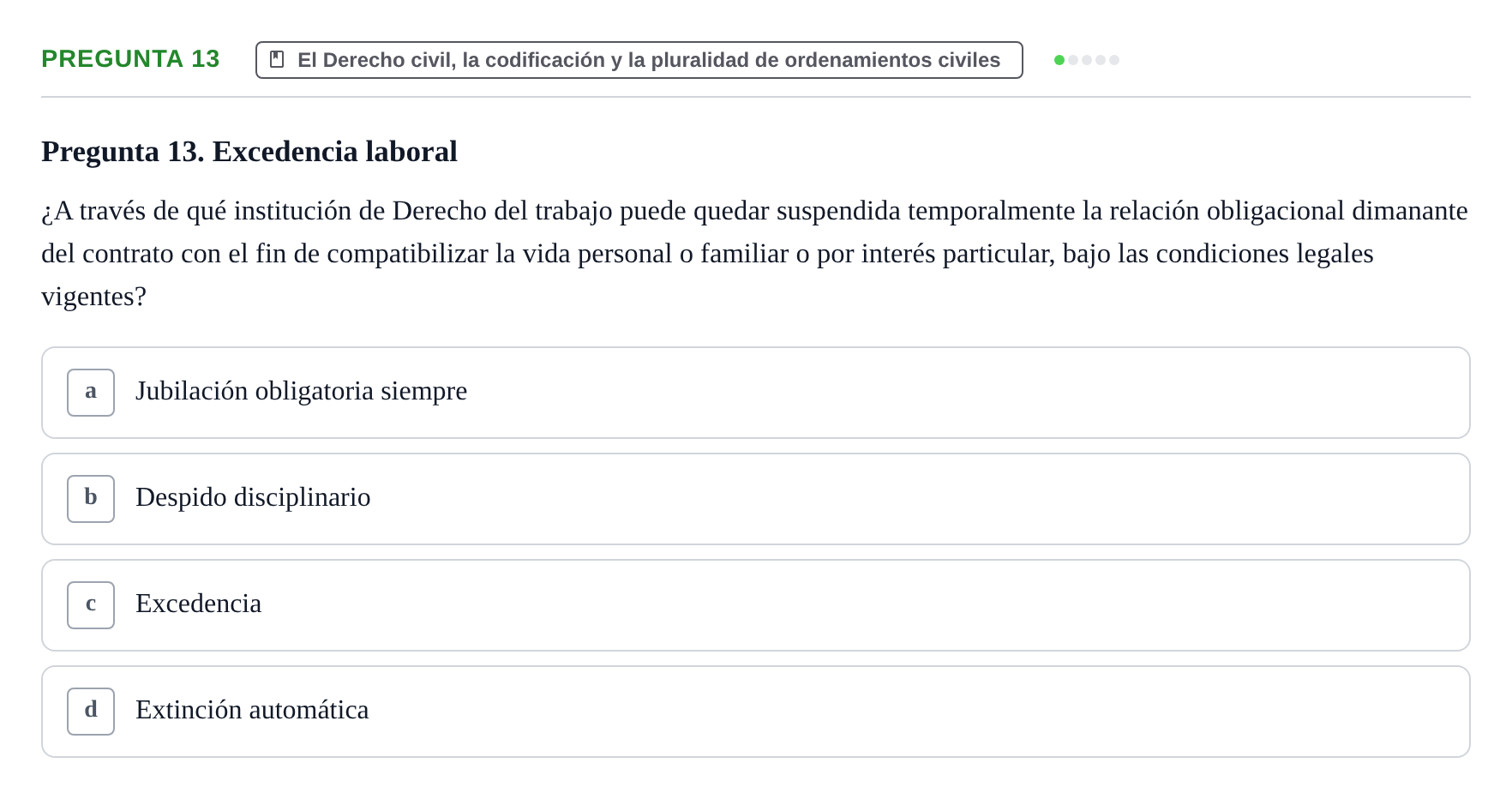 Enunciado: Pregunta 13