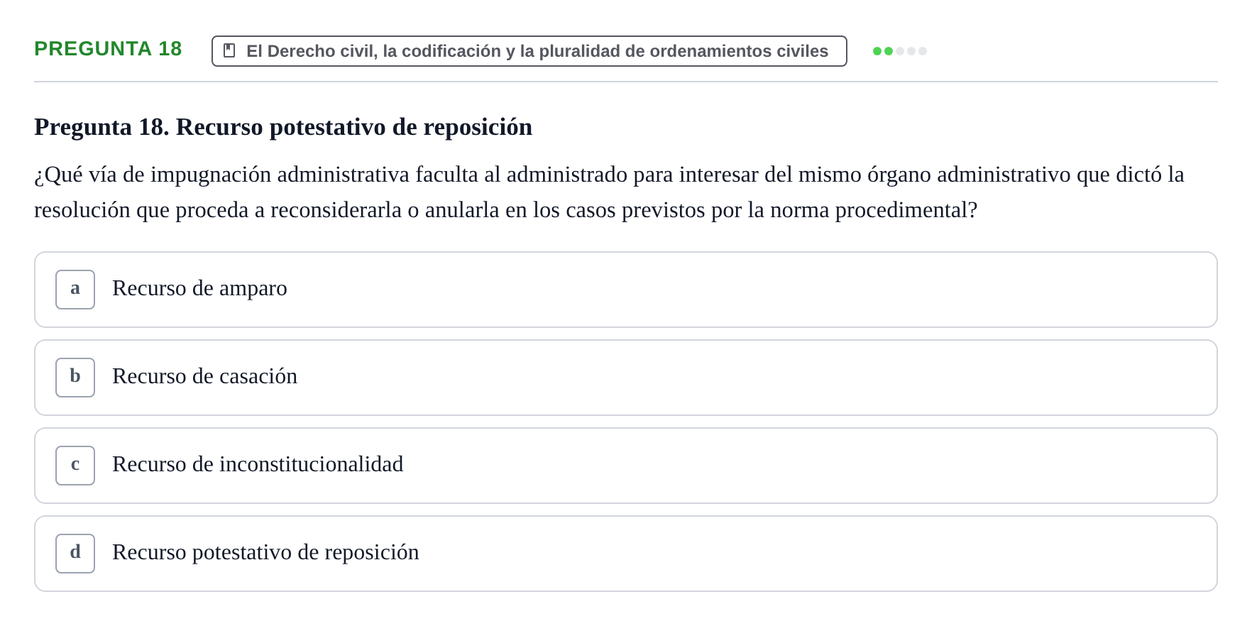 Enunciado: Pregunta 18