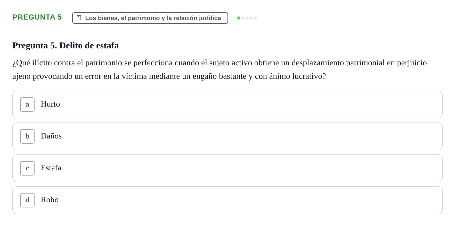 Enunciado: Pregunta 5