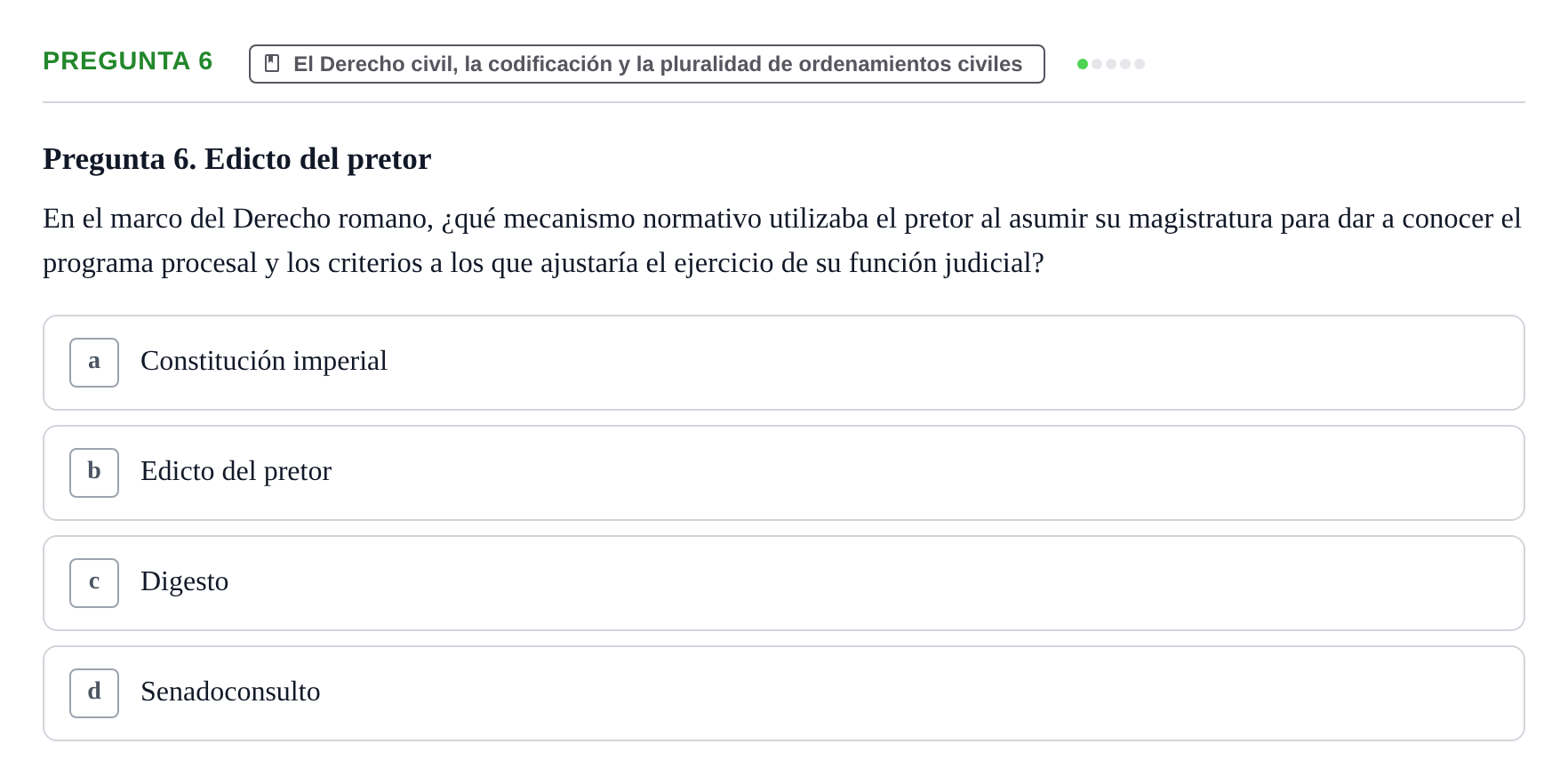 Enunciado: Pregunta 6