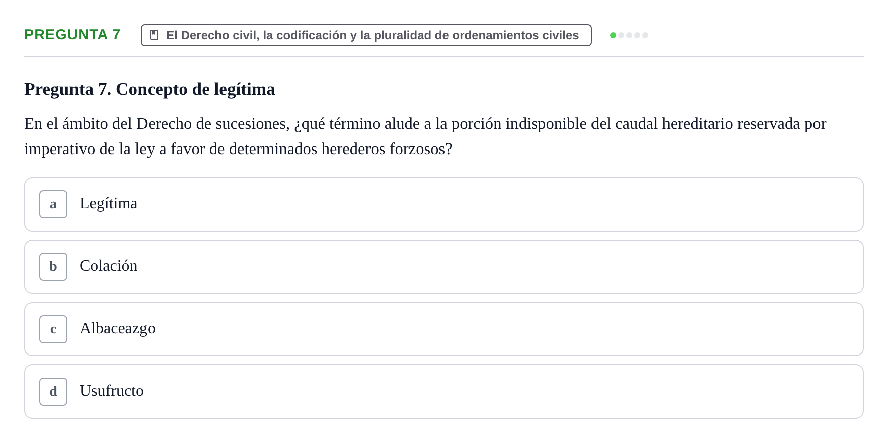 Enunciado: Pregunta 7