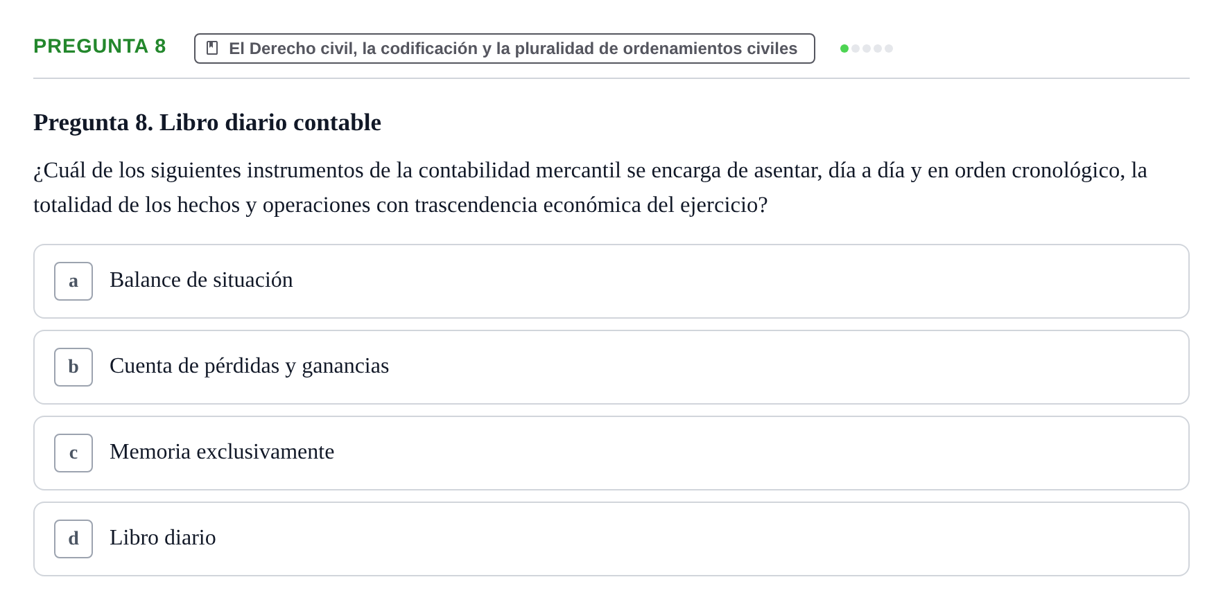 Enunciado: Pregunta 8