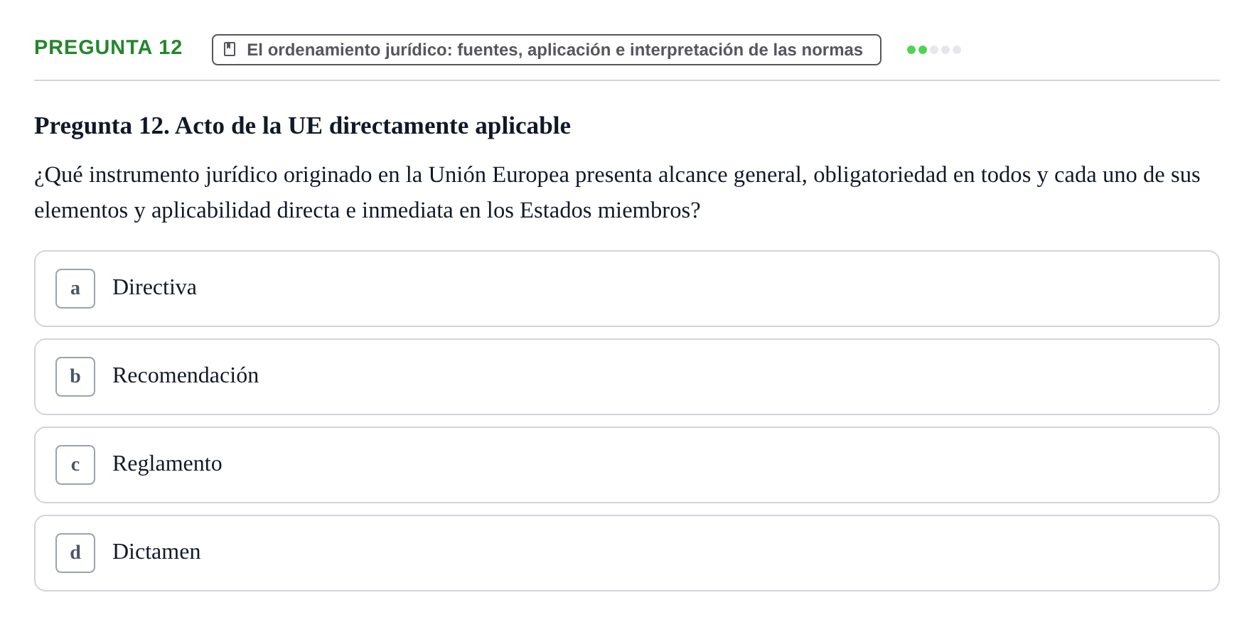 Enunciado: Pregunta 12