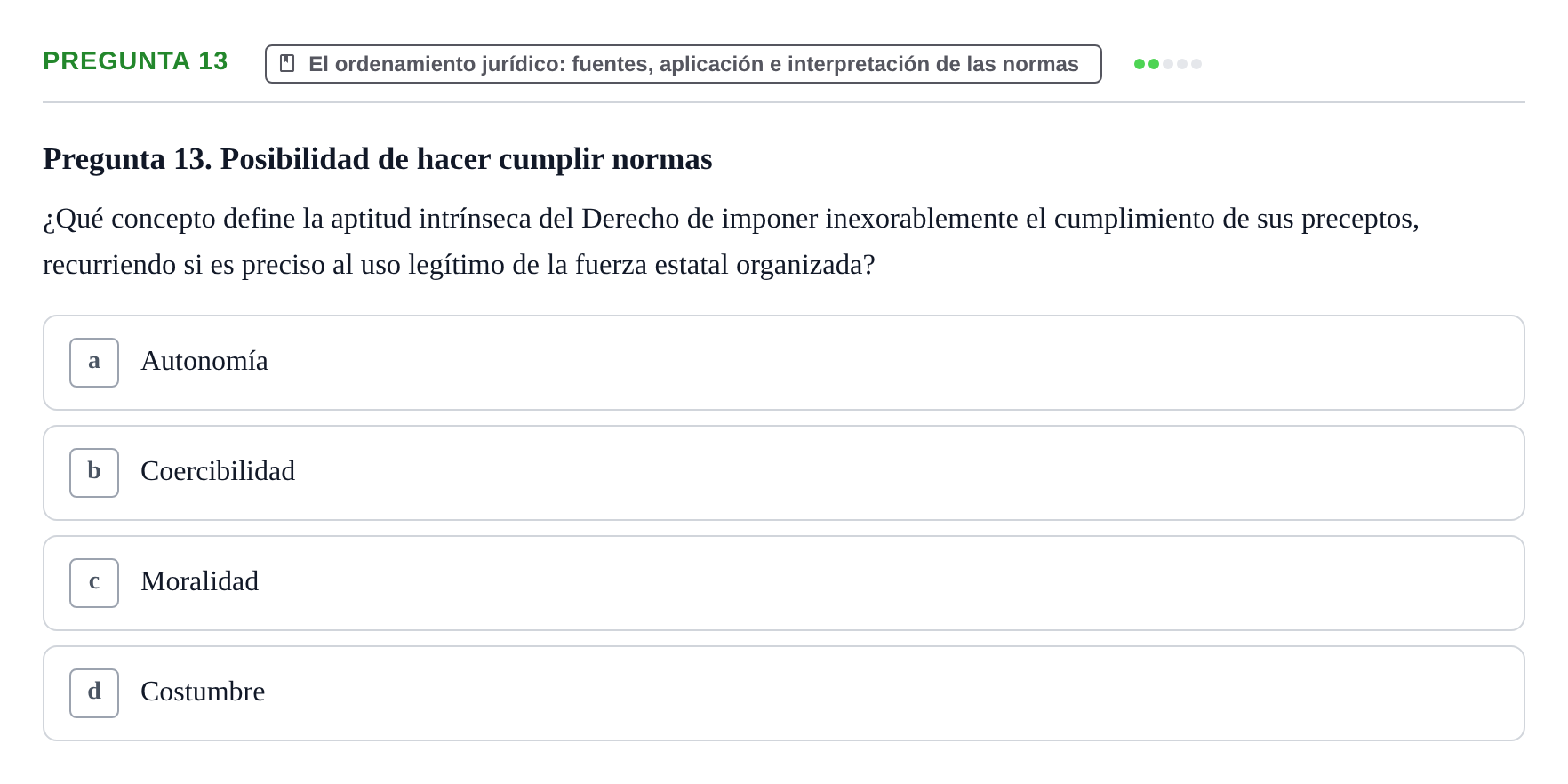 Enunciado: Pregunta 13