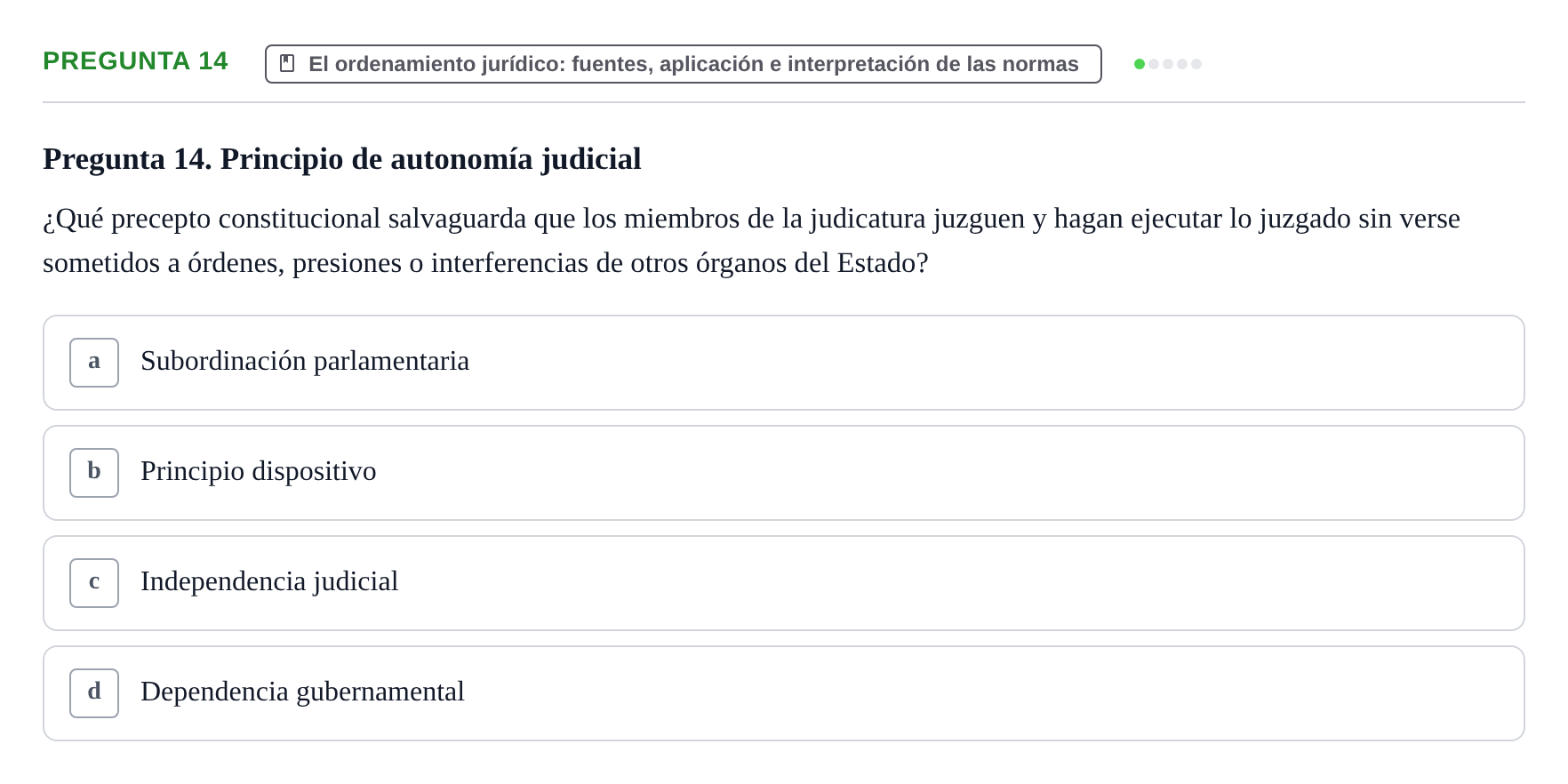 Enunciado: Pregunta 14