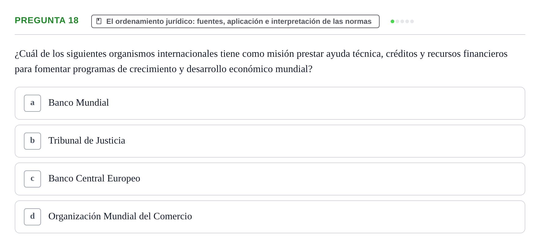 Enunciado: Pregunta 18