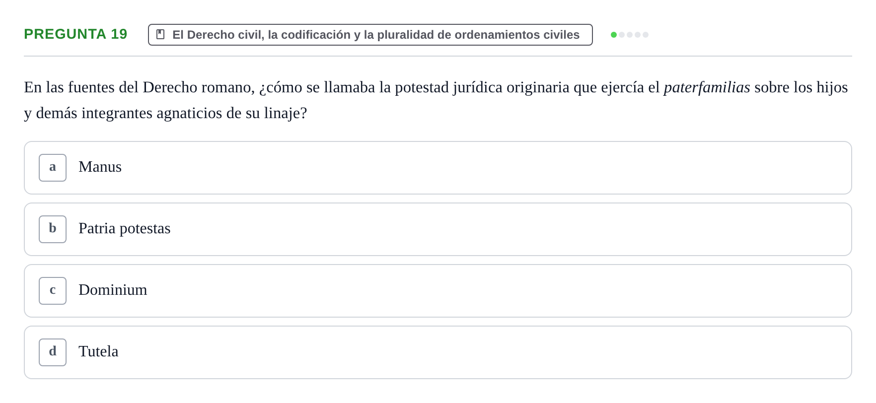 Enunciado: Pregunta 19