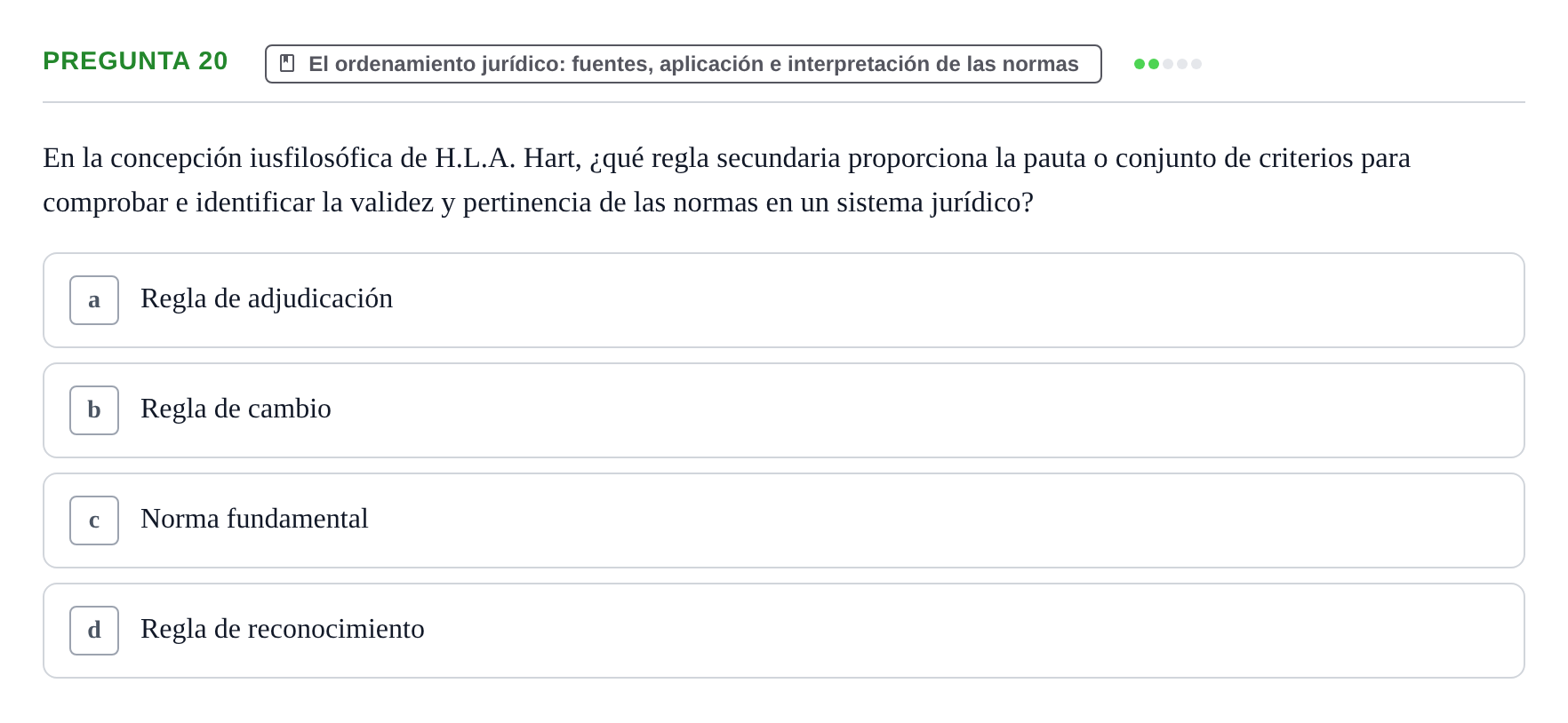 Enunciado: Pregunta 20