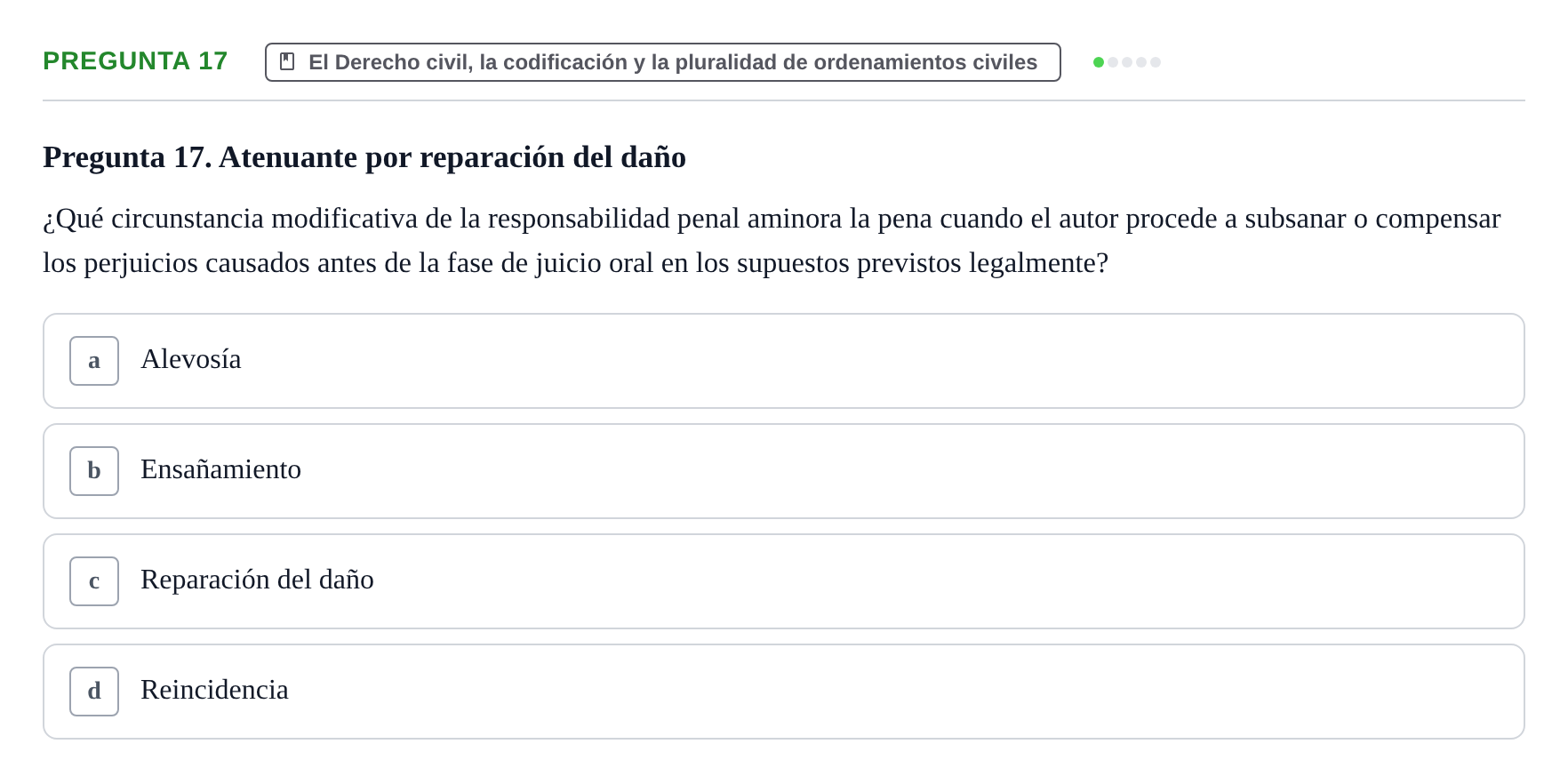 Enunciado: Pregunta 17