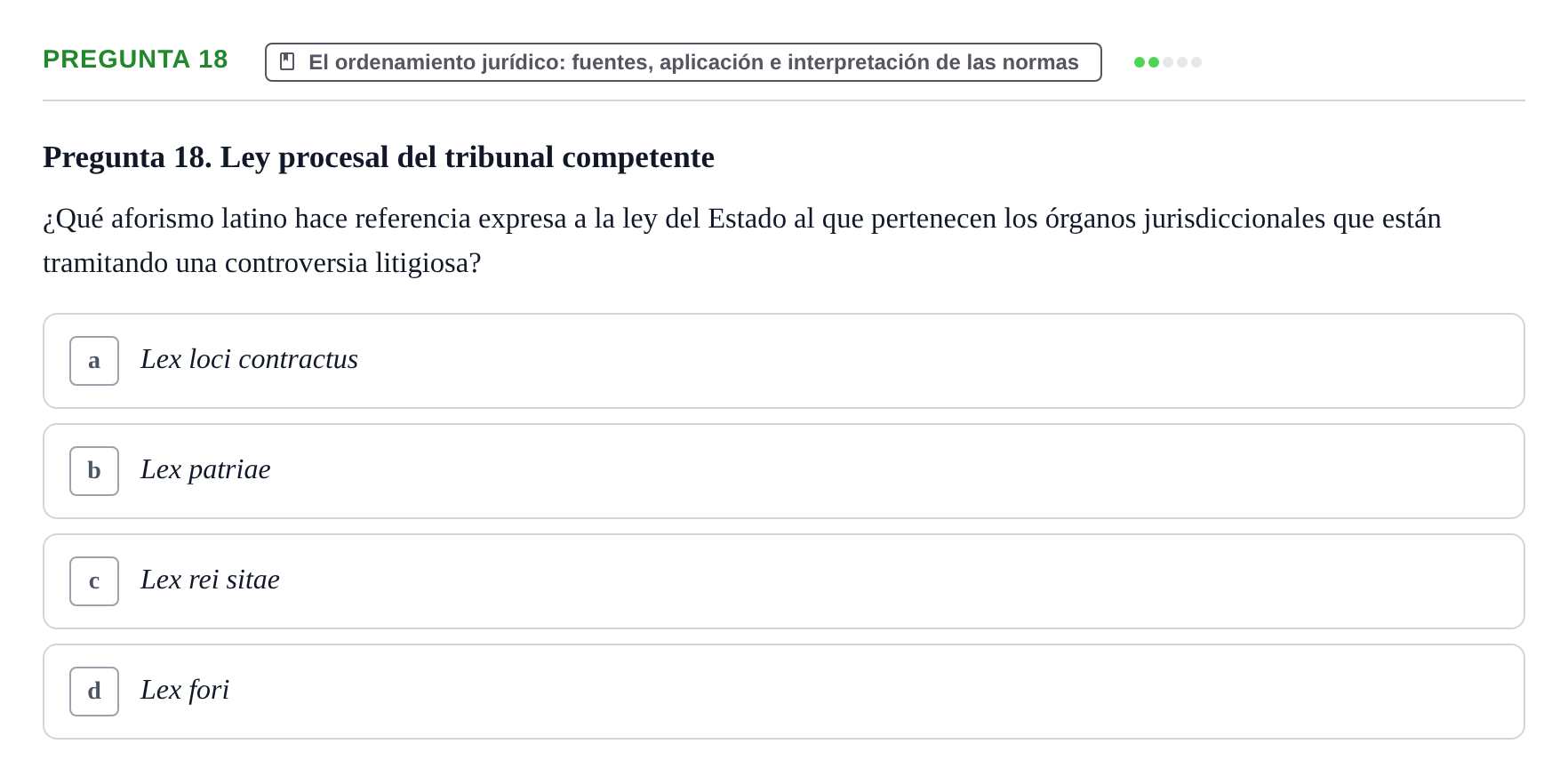 Enunciado: Pregunta 18