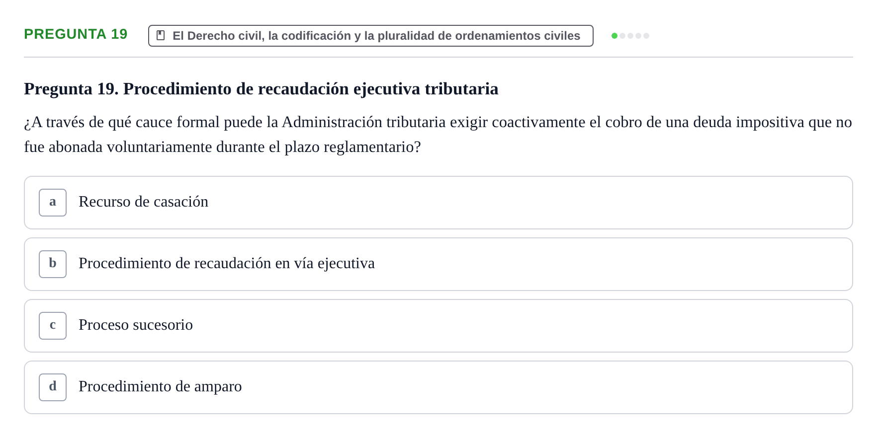Enunciado: Pregunta 19