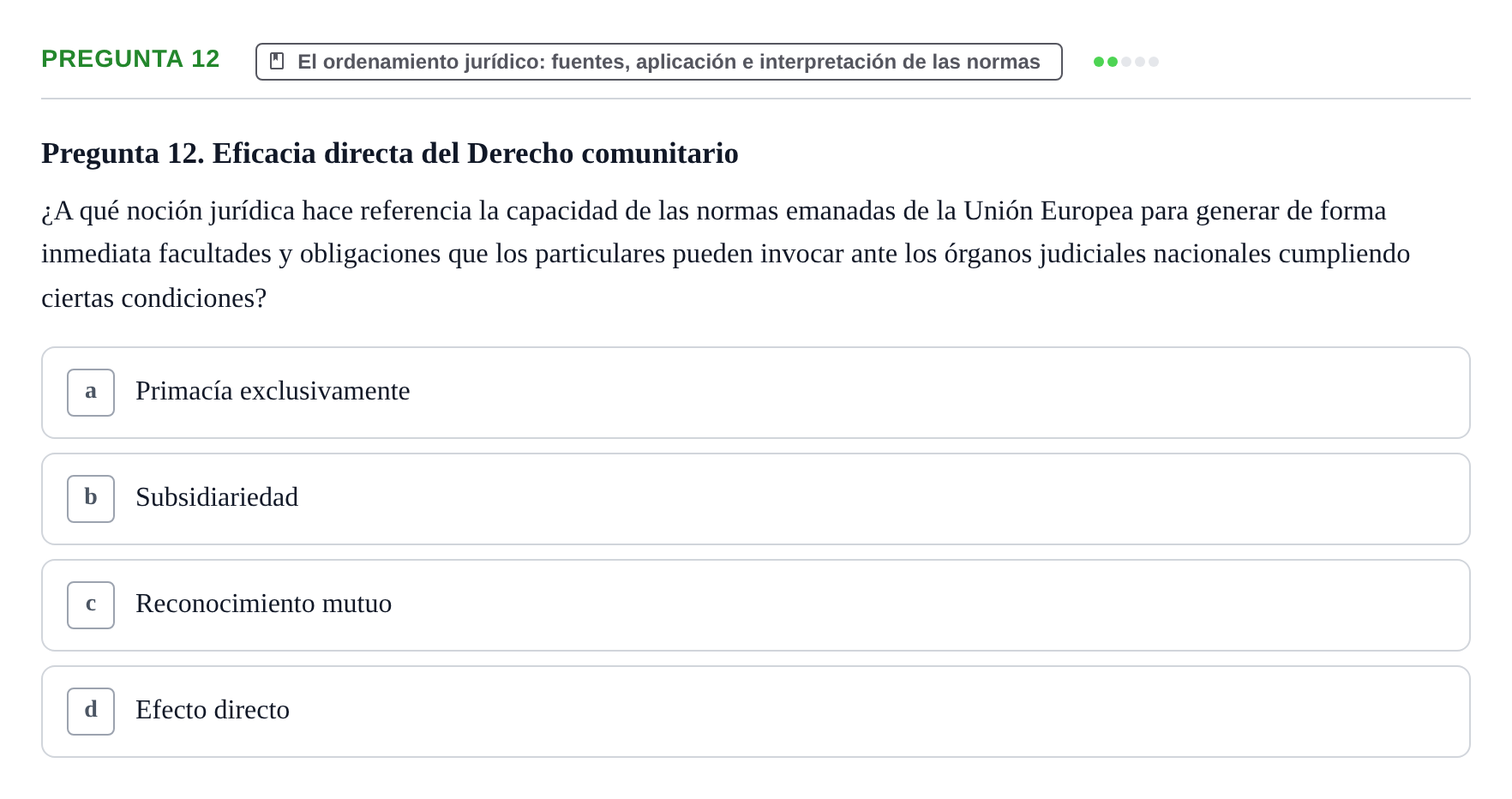 Enunciado: Pregunta 12