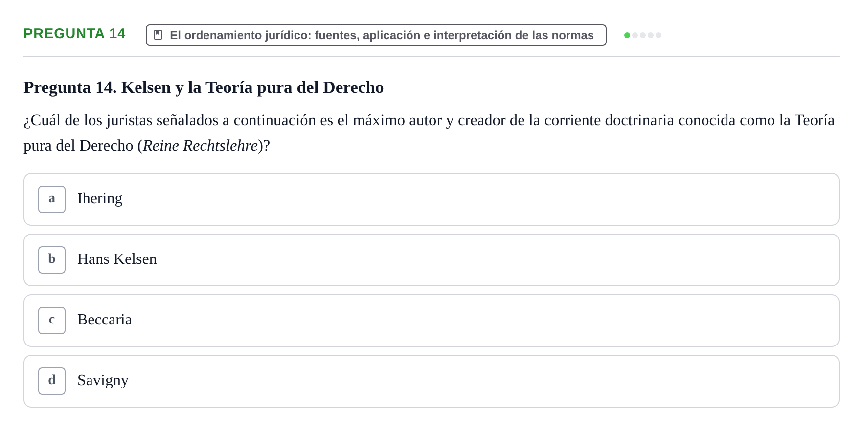 Enunciado: Pregunta 14
