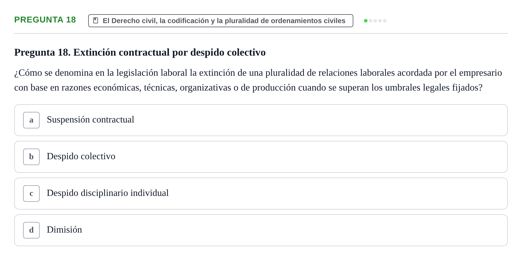 Enunciado: Pregunta 18