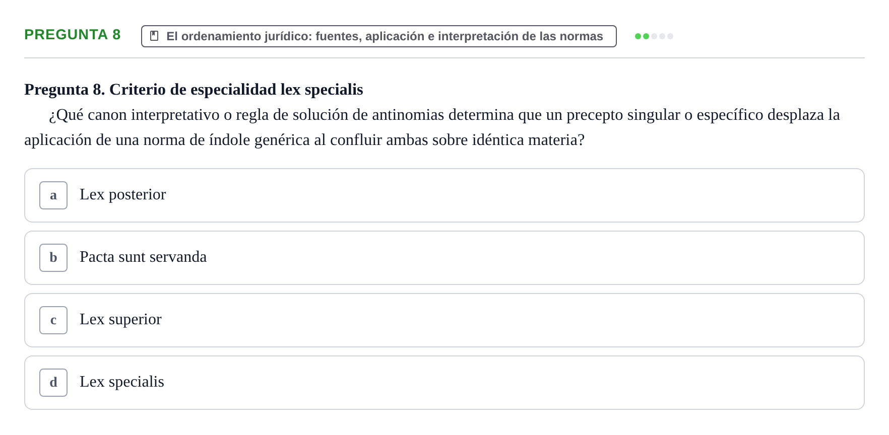 Enunciado: Pregunta 8