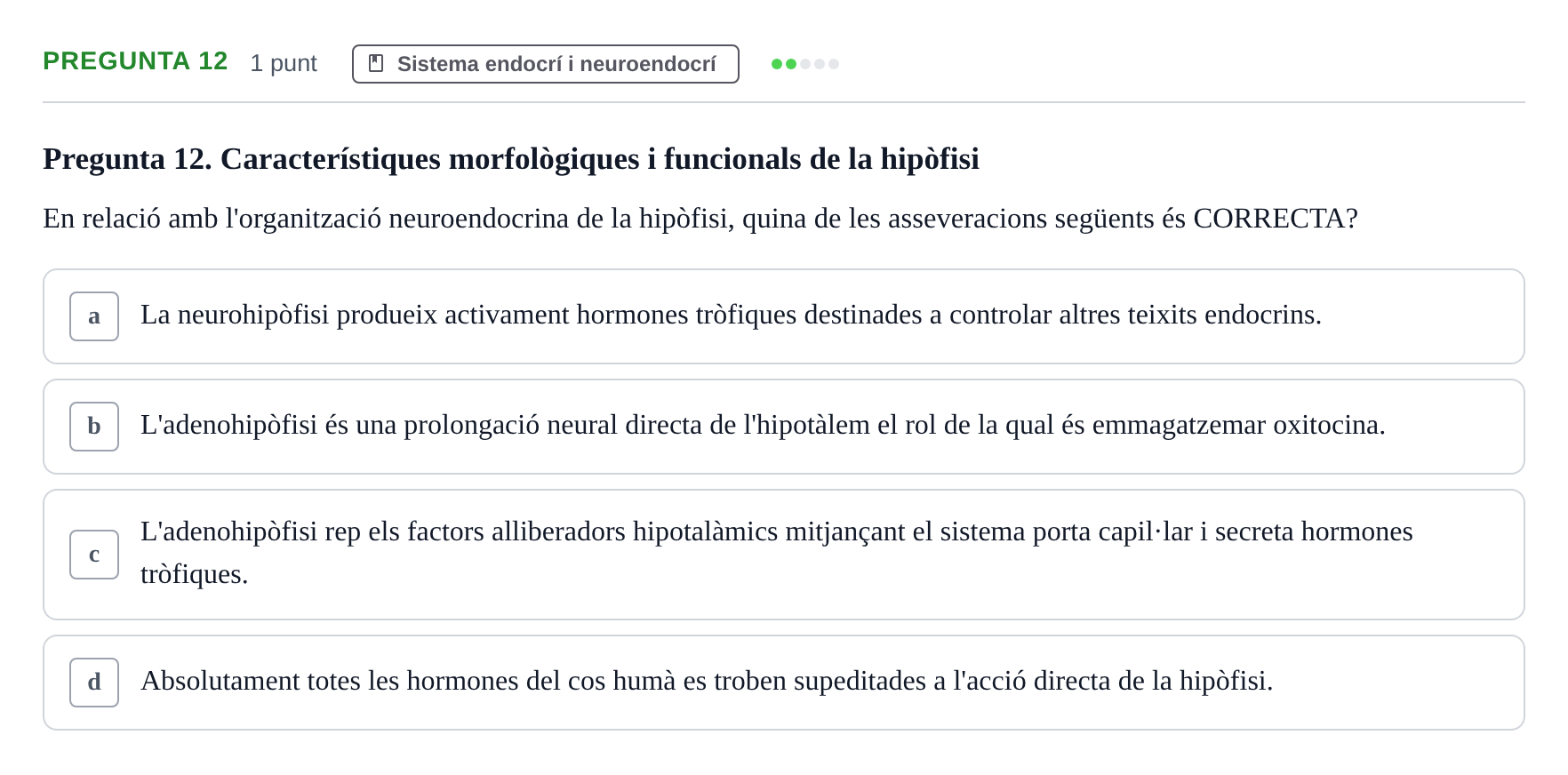 Enunciado: Pregunta 12 · Psicofisiología UB 2025