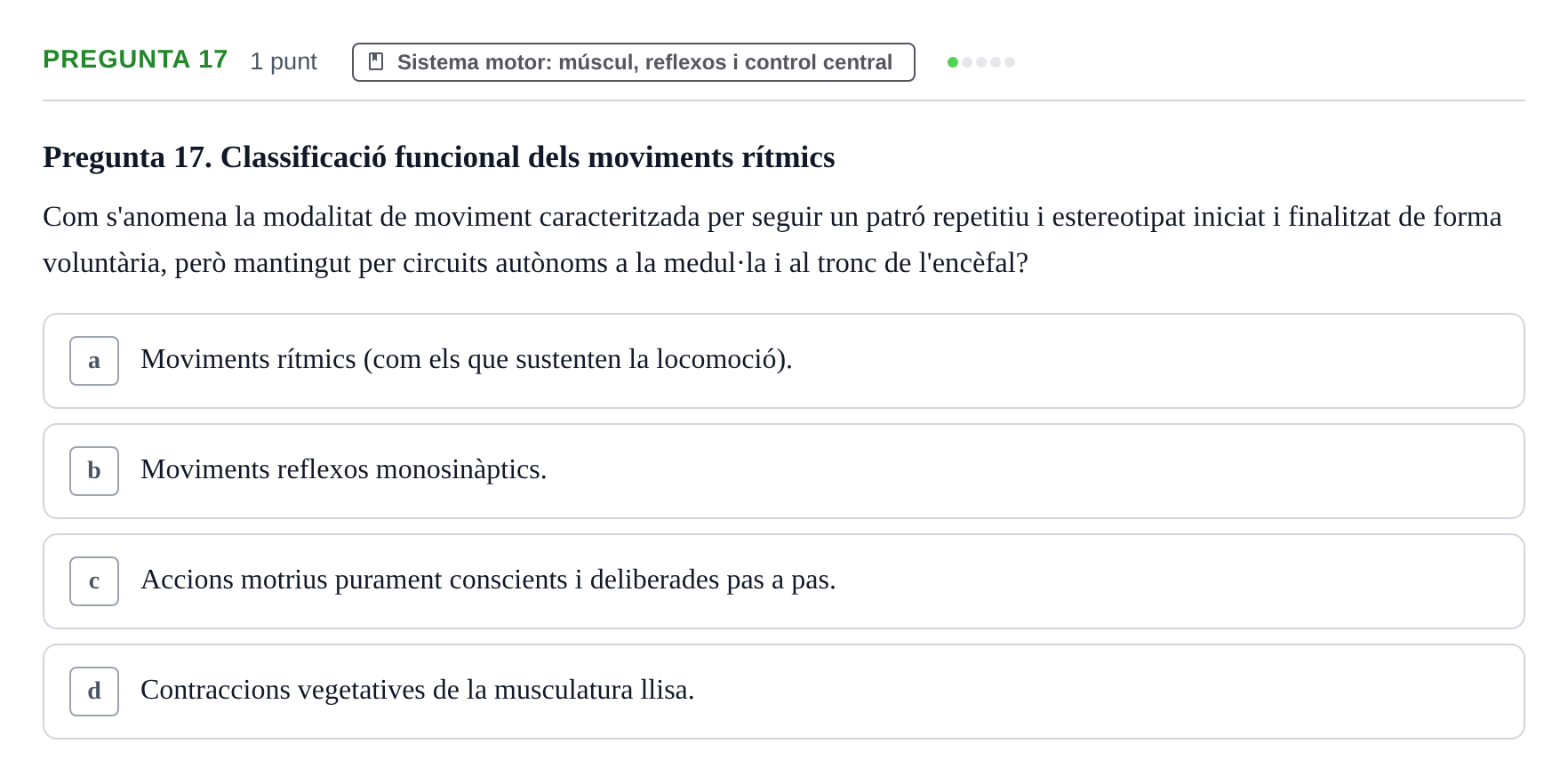 Enunciado: Pregunta 17 · Psicofisiología UB 2025
